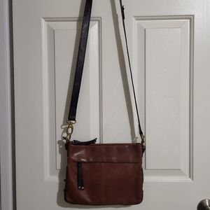 Tignanello Brown Leather Crossbody Bag